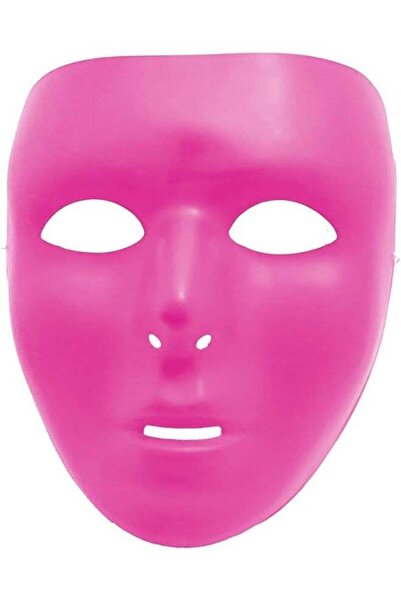 Generic Amscan Solid Color Plastic Full Face Mask, 6 1/4" x 7 3/4", Pink
