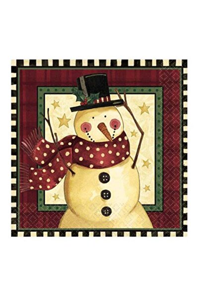 Generic 16-Piece Cozy Snowman Printed Beverage Tissue Set