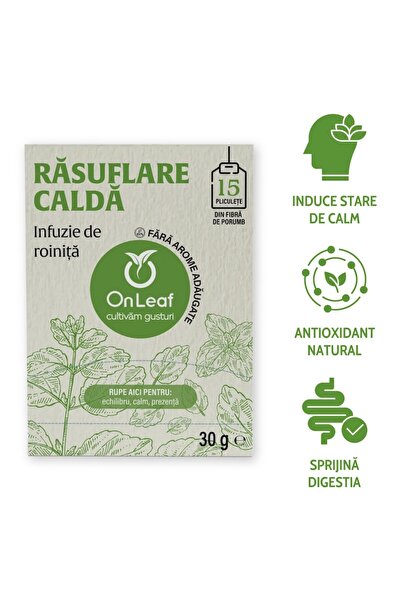 On Leaf Lemon Balm Tea, OnLeaf, 15 tea bags, 30g