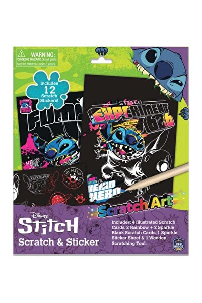 Generic Marvel Stitch Scratch Scribble | 12 Scratch Stickers | Magical Art Ac...