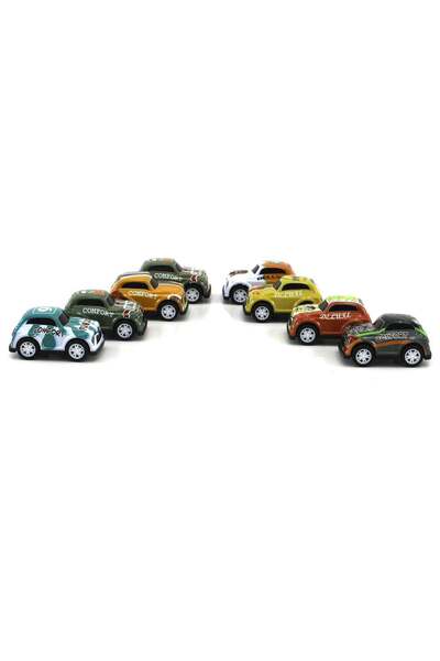 Generic AL QADAH Plastic Mini Baby Toys Car Set 8pcs Cute and Colorful Playtime