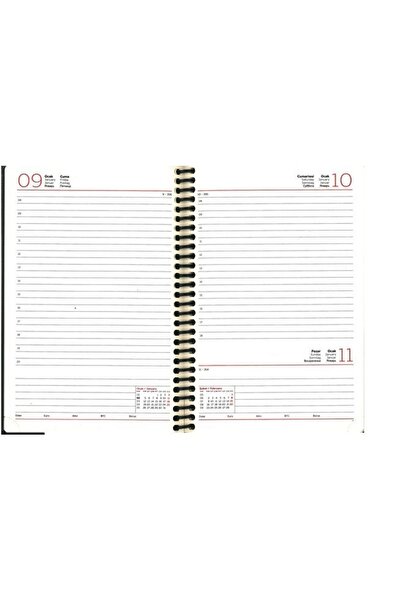 Gıpta 2026 Daily Agenda 20X28 Spiral Bound 419-Sek Hard Cover. Yellow