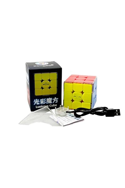 SENGSO Cub tip Rubik Lustrous 3x3x3 (Lumineaza in intuneric, bec LED incorporat), Jucarie Educativa
