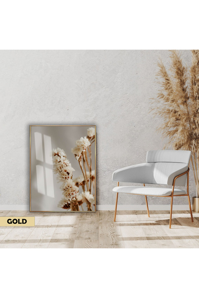 Harikabirev |   MOLECULARE |   MODEL DE FLORI USCATE CREM-MARO |   TABLO DE STICLA CU CADRU, SIMPLE, VERTICAL