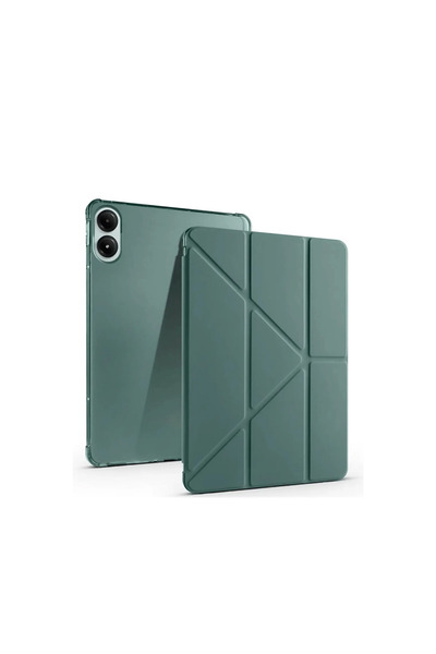 CT STONES حافظة تابلت ريدمي باد إس إي 4 جي مع حامل قلم - أخضر داكن