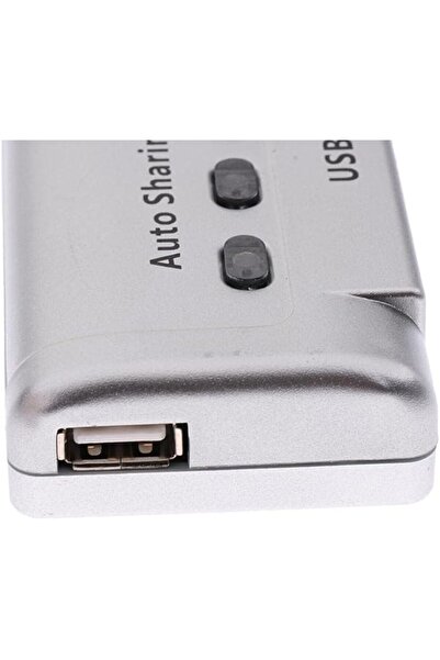 Generic USB 2.0 Auto Share Adapter, 4 Ports, USB Hub for Printers, Hard Drives, Flash Drives, Silver
