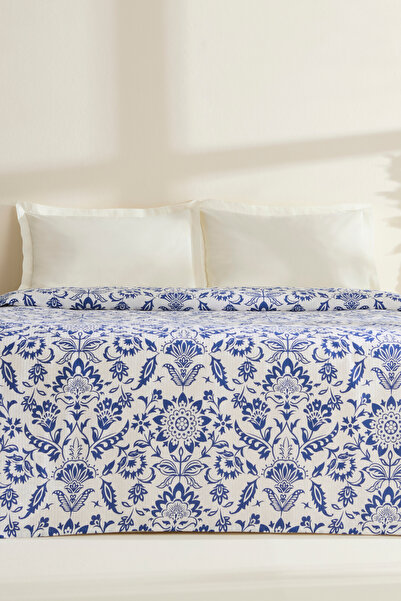 Karaca Home Sven 100% Cotton Double Single Pique Blue