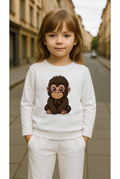 playwear Set pentru copii Hanorac cu imprimeu BABY MONKEY pentru fete și băie...