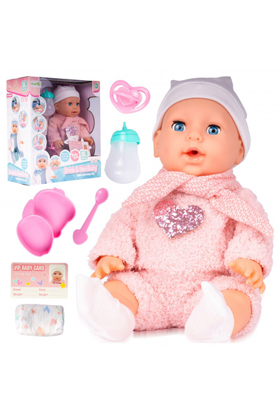 MalPlay Papusa bebelus interactiva pentru copii Tosia, inaltime 35 cm, cu fun...