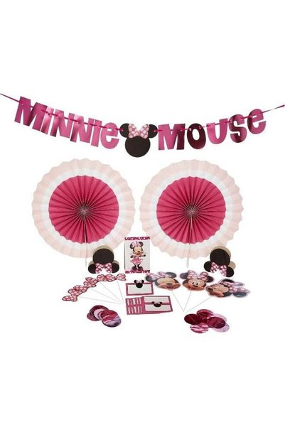 Generic amscan Minnie Mouse Decoration Kit | Buffet Table | 23 Pcs