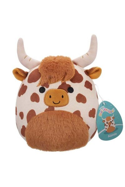 Generic Little Plush 7.5 inch Alonzo Brown and White Highland Cow Officially ...