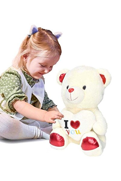 Generic 50cm White Teddy Bear Toy with Holding Heart Shape for Girls Friend a...