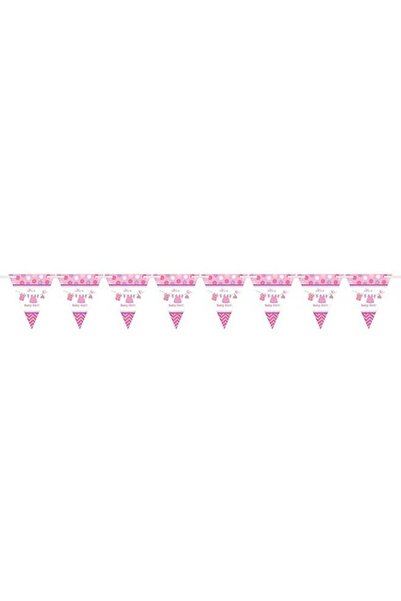 Generic Shower With Love-Girl Pennant Banner, Baby Shower Party Supplies