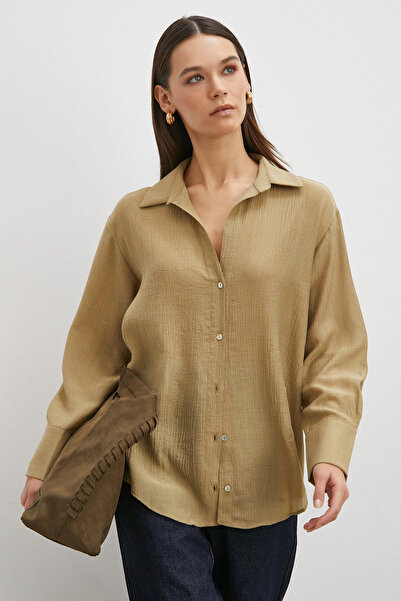 Never more Kraşlı Shirt Khaki