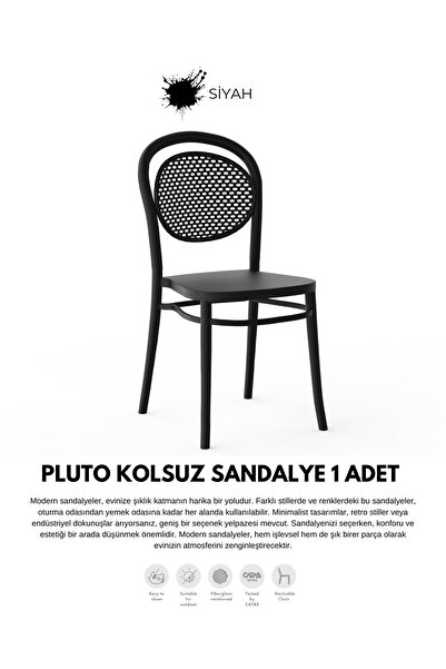 Daim Plastik PLUTO LÜX CAFE & RESTAURANT SANDALYESİ 1 Li Set