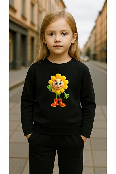 playwear Παιδικό Σετ Φούτερ ΗΛΙΑΝΘΟΥΣΑΛΙΑ ΜΠΟΤΕΣ Με στάμπα για κορίτσια και α...