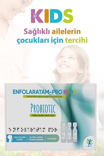 ENFOLARATAM PRO Probiotic Probiyotik Kıds 2 Milyar Bacillus Clausii 10 Flakon