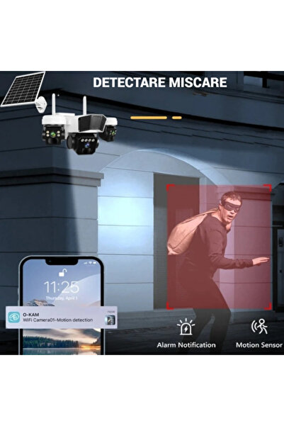 OEM 3 in 1 EXTRATERRESTRU surveillance camera with solar panel + 128GB CARD + YOXO CARD - 1 MONTH FREE!