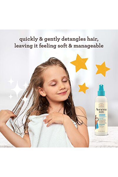 Aveeno Baby Oat Extract Gentle Detangling Spray for Kids, 10 fl oz