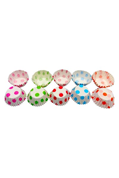 MODGER Takribi 100 Adet Mini Boy Karışık Truff Çikolata Kağıdı 30x20 Mm , Lokum Kağıdı , Muffin Kek Kalıbı