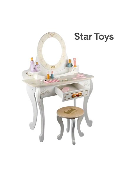 STAR TOYS Wooden toy dresser for children – Makeup Vanity Set