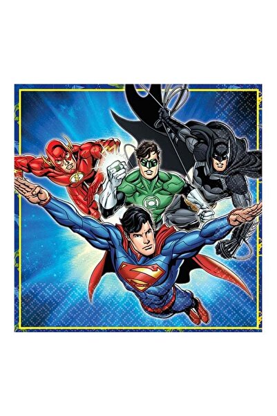 Generic 16-Piece Justice League Printed Lunch Party Napkin Set 511585 2centim...
