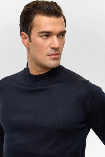 SÜVARİ Tr2013700485 Wool Acrylic Half Turtleneck Men's Sweater