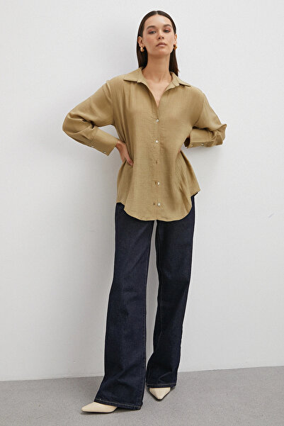 Never more Kraşlı Shirt Khaki