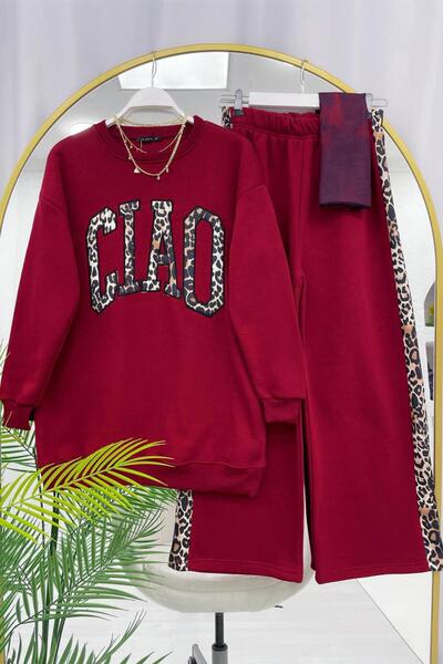 YILMAZBARMAZ Women's Double-Breasted Suit with Leopard Print on the Front