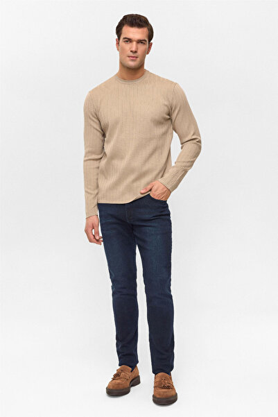 SÜVARİ Patterned O Neck Long Sleeve Tricot Men's Sweater Tr2013700482