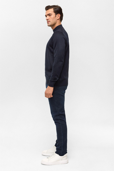 SÜVARİ Tr2013700485 Wool Acrylic Half Turtleneck Men's Sweater
