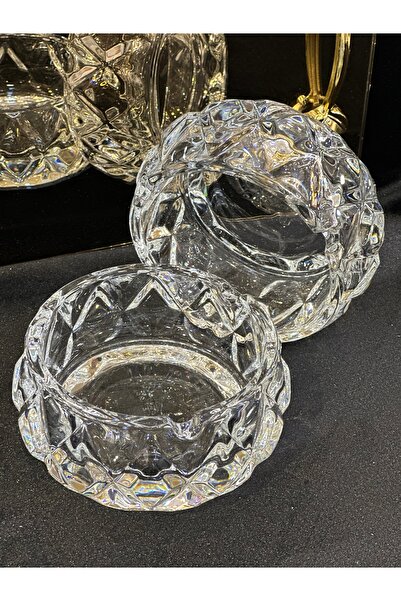 LOKMAN ZÜCCACİYE SHOWROOM Crystal Glass Round Sliced Ashtray Ashtray