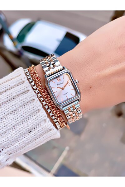 Ferrucci Steel Strap Small Case Milano Women's Wristwatch 2 Years Warranty 3 Atm Water Resistant+ Bracelet Gift