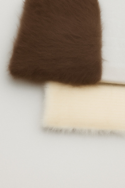 MEM SOCKS 2-Pack of Feathered Derby Patterned Stitch-Free Cotton Women's Socks