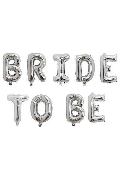 Generic BRIDE TO BE Silver Foil 16 inch 9 piece balloon banner set with string for wall decorations Bridal