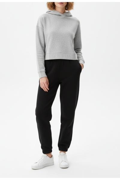 bumerangspor سويت شيرت نسائي بأكمام طويلة بغطاء رأس بتصميم كروب أساسي