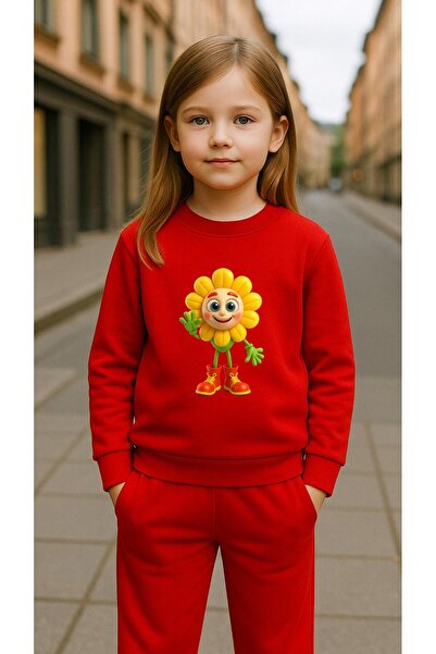 playwear Παιδικό Σετ Φούτερ ΗΛΙΑΝΘΟΥΣΑΛΙΑ ΜΠΟΤΕΣ Με στάμπα για κορίτσια και α...