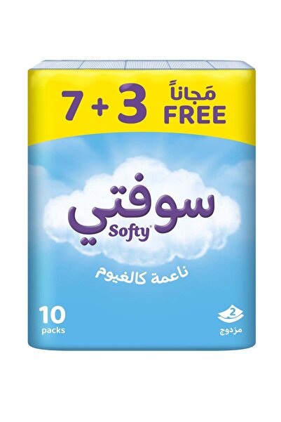 Softy Facial Tissue 130 Sheets Pack of 10 White