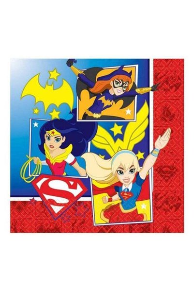 Generic 16-Piece DC Super Hero Girls Lunch Napkin Party Supplies Set 01305163...