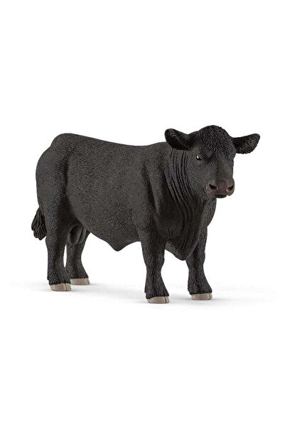Generic Farm World Black Angus Bull Figure (15.24 X 4.57 X 8.13 Cm, Black)