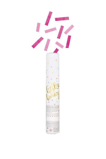Generic Unique Hello Baby Pink Confetti Cannon