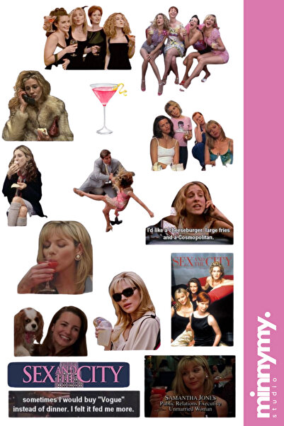 Minnymy and The City Dizisi, Sticker, Çıkartma, Ajanda, Günlük, Bullet Journa...