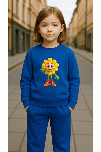playwear Παιδικό Σετ Φούτερ ΗΛΙΑΝΘΟΥΣΑΛΙΑ ΜΠΟΤΕΣ Με στάμπα για κορίτσια και α...