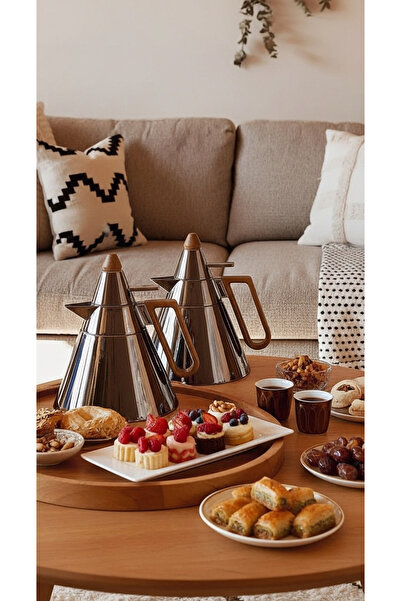 Generic 1 liter/700 ml tea and coffee thermos set with an elegant design