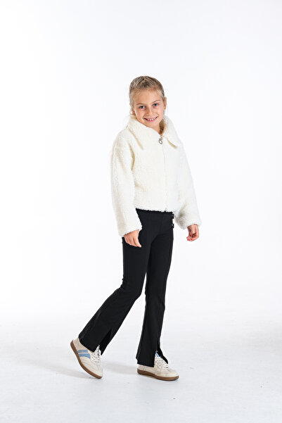 Classio Kids Mother Daughter Matching Plush Zippered Lined Crop Coat