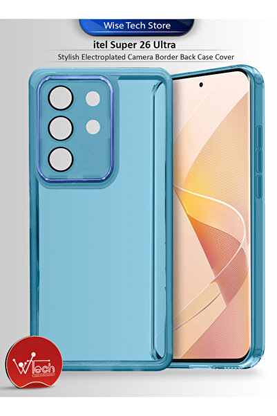 Wtech itel Super 26 Ultra 4G 2025 Transparent Silicone Ultra Thin Phone Stylish Electroplated Case Cover