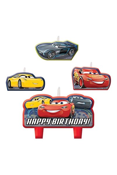 Generic 4-Piece Disney Cars 3 Birthday Candle Set Party Supplies