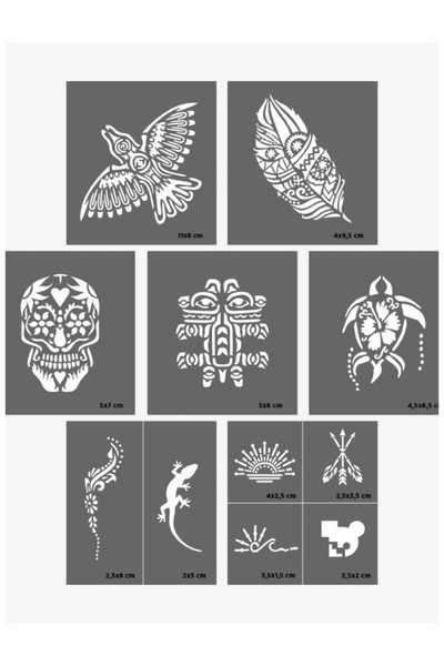 ONE SPRAY TATTOO Tulum temporary tattoo stencil