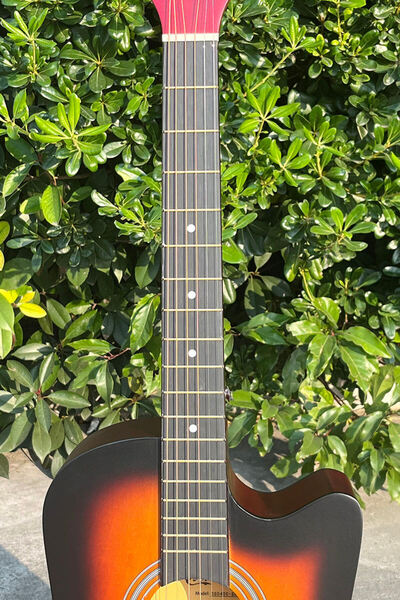 Generic 38-Inch Acoustic Guitar with Bag, Strings, Capo, Picks & Strap -Sunburst