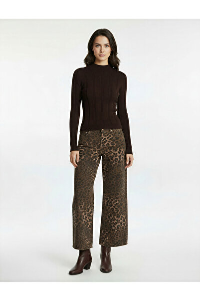 Koton High Collar Long Sleeve Knitwear Sweater